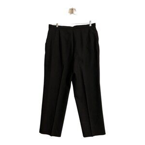 Allison Daley Black Polyester Zip Button Straight Dress Pants Excellent Size 14